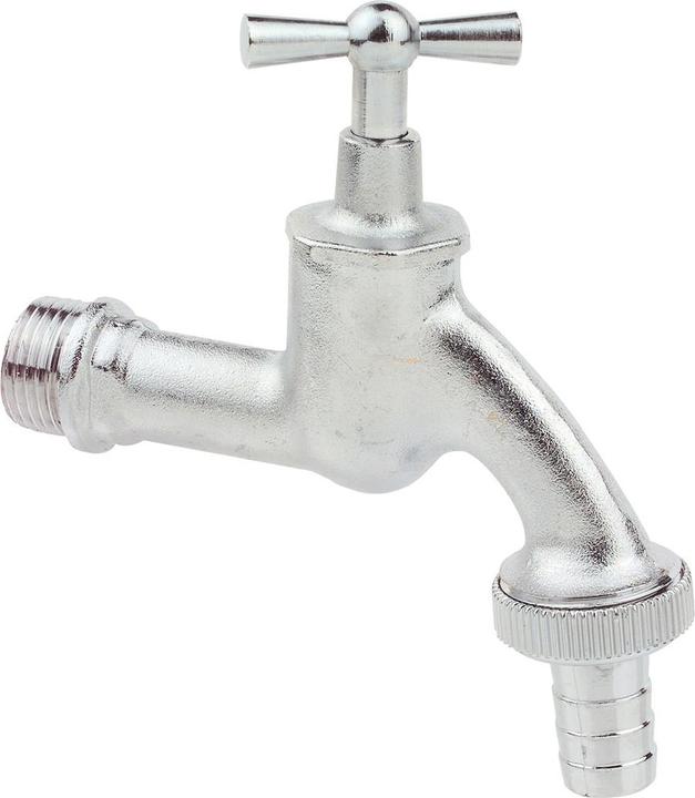 Image du produit Kirchhoff Robinet d'écoulement MS poignée à manette, chrome mat, 1/2F x 3/4F x 1/2T (4 mm)
