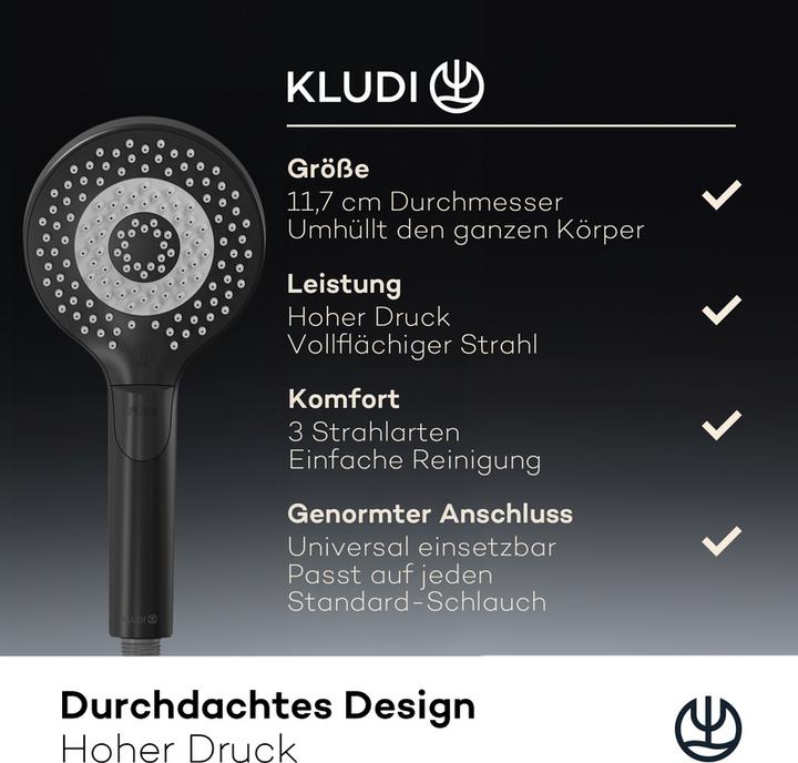 Immagine prodotto Kludi X3 Soffione doccia (3 Tipi di raggi, 15 l/min)