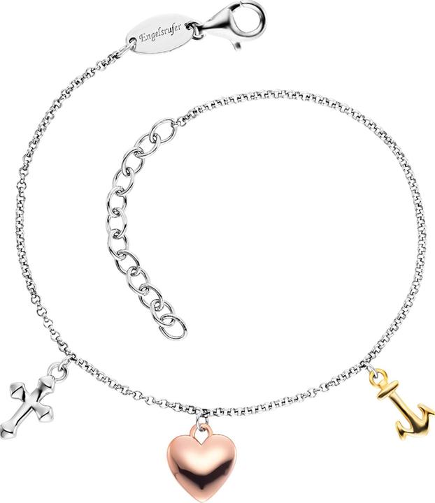 Produktbild Engelsrufer Glaube Liebe Hoffnung Armband (17 cm, 925er Silber)