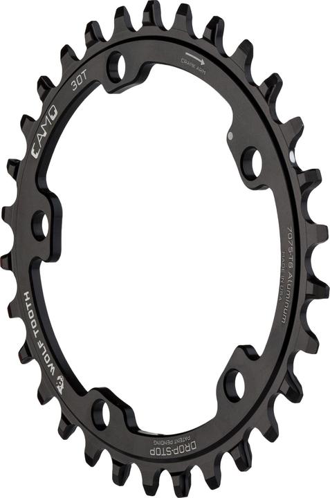 Wolf Tooth CAMO Elliptical Kettenblatt, 30 Z., Drop-Stop B, black (30)