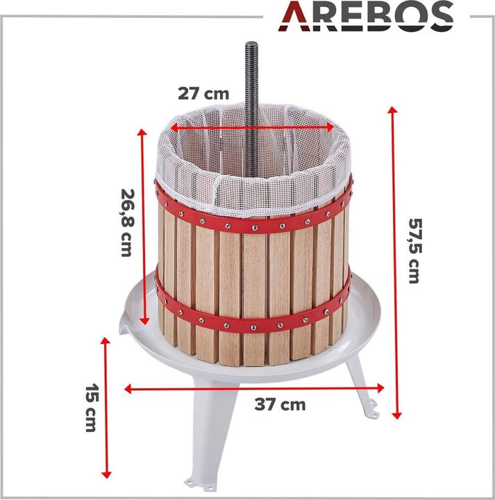 Image du produit Arebos Presse à fruits (Fiche CH)