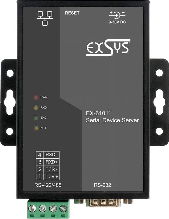 Actual product image Exsys Serial Device Server 1x RS232/422/485