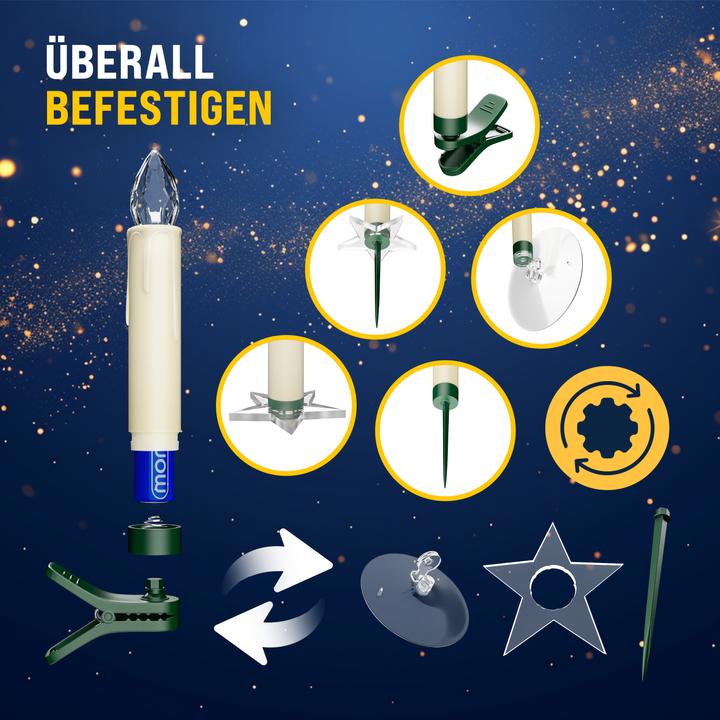 Produktbild Monzana Weihnachtsbaumkerzen (30 x)