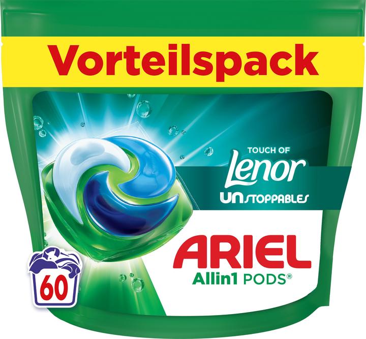 Ariel All-in-1 Pods Touch of Unstoppables - 60WL (60 Wascycli, Peulen wassen)