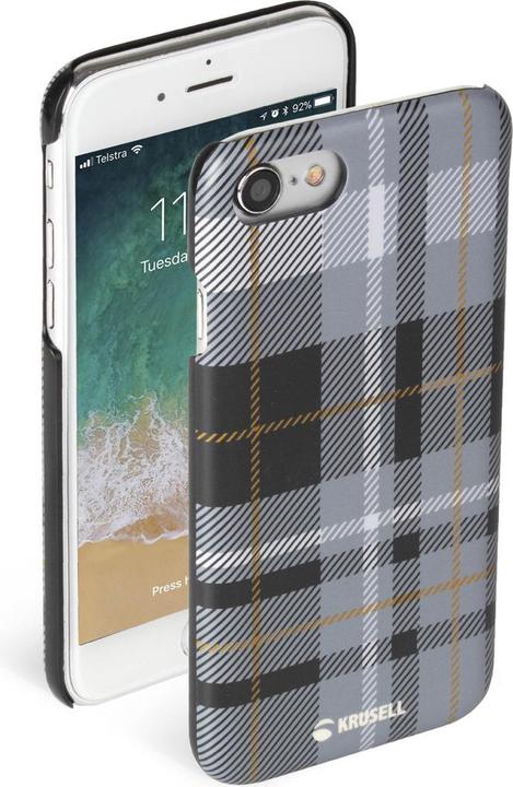Produktbild Krusell Limited Cover Apple iPhone 8/7 plaid dark grey (Apple iPhone 8)