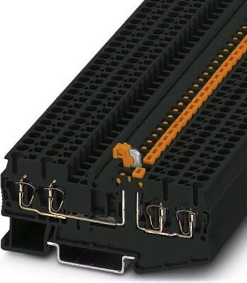 Actual product image Phoenix Contact ST 2,5-QUATTRO-MT BK 3035030 Knife disconnect terminal Number of poles: 4 0.08 mm² 2.50 mm² Black