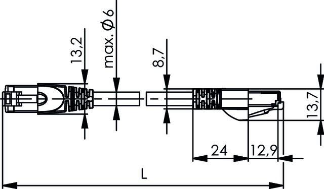 Actual product image Telegärtner Telegartner MP8 FS 600 (S/FTP, CAT6a, 5 m)