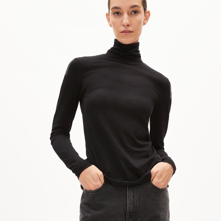 Immagine prodotto Armedangels Graziliaa Soft T-Shirt Long Sleeve Black (XL)