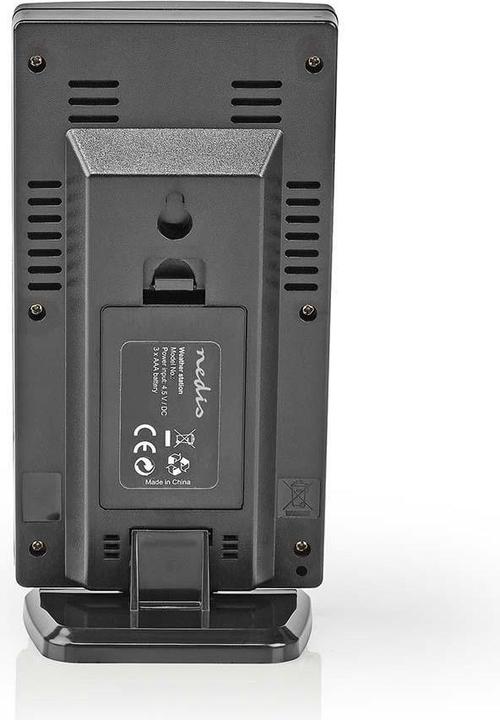 Actual product image Nedis Weather Station - Alarm - Hygrometer - Outdoor Sensor - Black/Silver