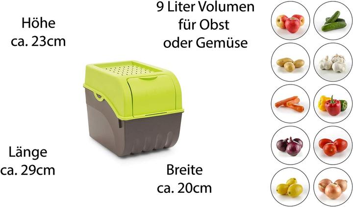 Actual product image Novaliv Vegetable Box Set, Green (29 x 20 x 14 cm, 9 l)