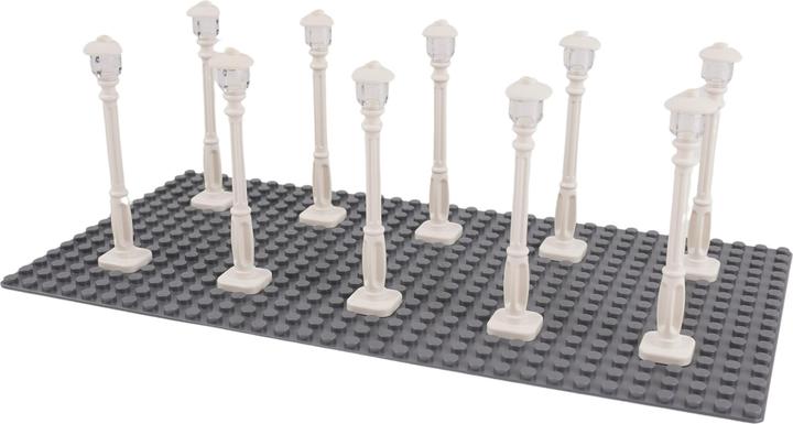 Produktbild LEGO Strassenlaternen Weiss - Street light white 11062 NEU! Menge 10x (11062, LEGO City)