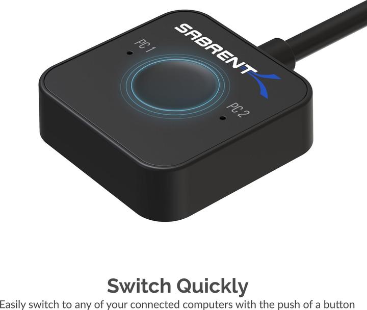 Actual product image Sabrent 2-port USB Switch