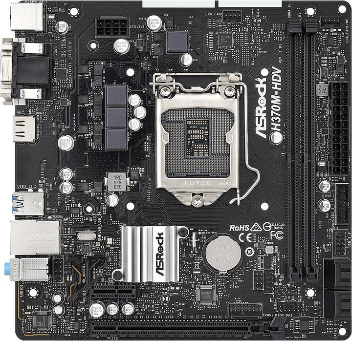 Produktbild AsRock H370M-HDV (LGA 1151, Intel H370, mATX)