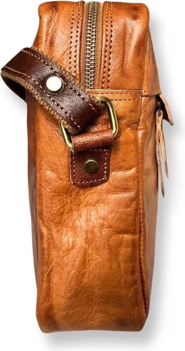 Immagine prodotto Louisa Lee Borsa a tracolla da uomo in pelle vintage fatta a mano No.12