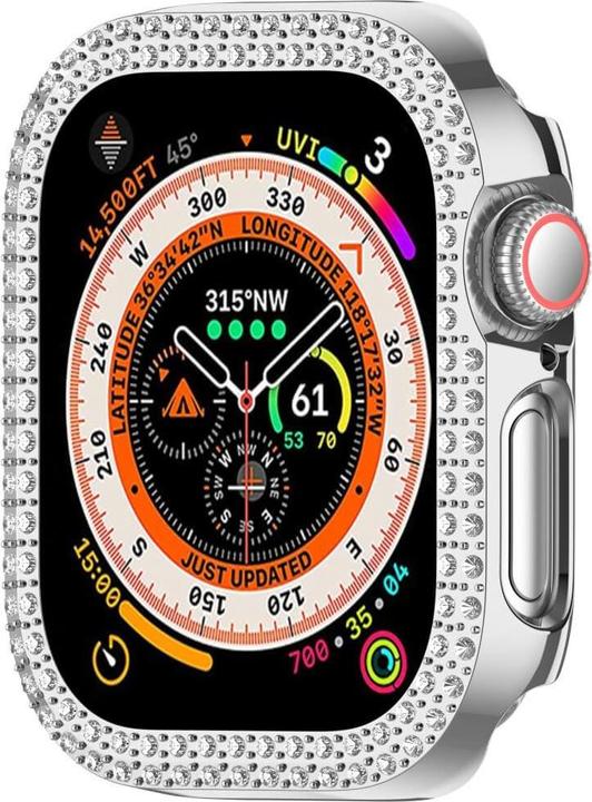 Actual product image Cover-Discount Apple Watch 10 - 42mm - Glitter rhinestone protective case