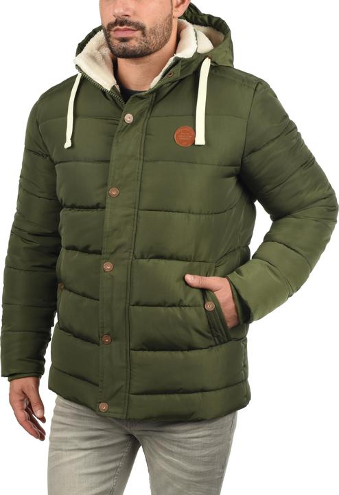 Actual product image Blend Frederic Men's Winter Jacket Outdoor Jacket With Teddy Fleece With Hood (XXL)