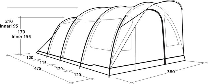Productafbeelding Outwell Tent Sky 6 (111475) (Tunnel tent, 21 kg, 6 personen)
