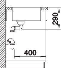 Produktbild Blanco Andano 500-IF (Aufsatzspülbecken, 44 cm, 54 cm)