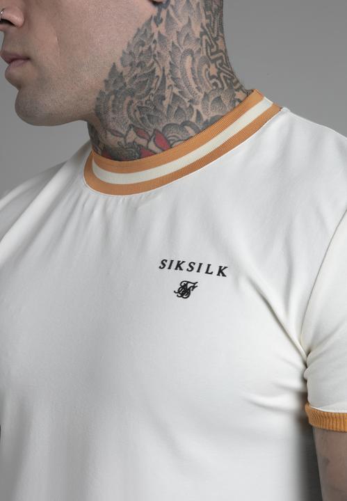 Actual product image Siksilk T-shirt Ringer T-shirt in ecru (M)