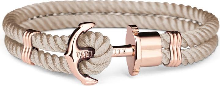 Paul Hewitt Anchor Bracelet Phrep Rose Gold Nylon Hazelnut (19 cm, Metall, Kunststoff)
