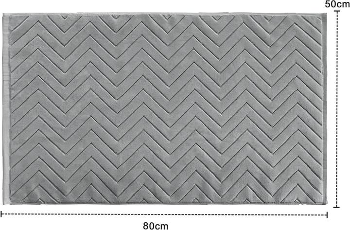 Actual product image Intirilife Bath Mat Shower Mat in Grey (80 x 50 cm)