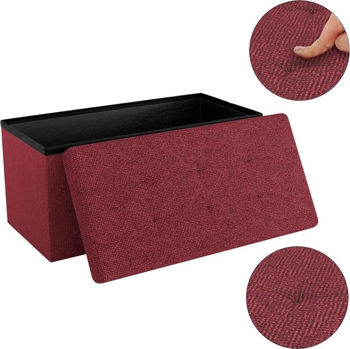 Produktbild Intirilife Sitzbank 76x38x38 cm in GRANAT ROT (76 cm)