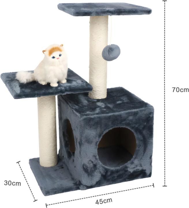 Produktbild Intirilife Kratzbaum 70cm (70 cm, Grau)