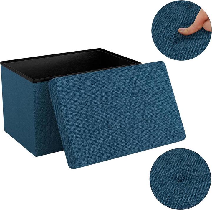 Produktbild Intirilife Sitzbank 49x30x30 cm OZEAN BLAU (30.49 cm)