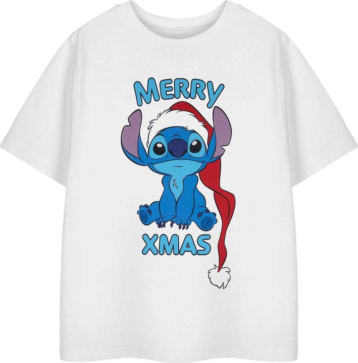 Lilo & Stitch Merry Xmas TShirt Mädchen kurzärmlig