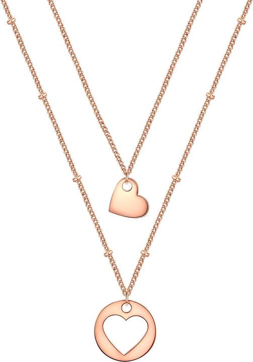 Actual product image Eastside Ladies heart stainless steel rose gold 40.0/45.0 cm base chain + 5.0 cm extension - 29756 (Stainless steel)