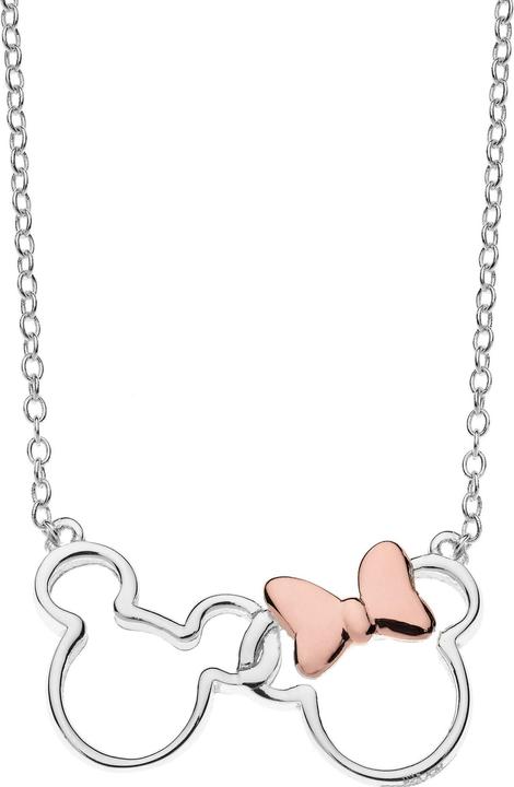 Disney Halskette Mickey & Minnie Mouse, 925 Sterling Silber (925er Sterlingsilber, 35 - 40.5 cm)