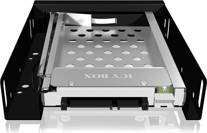 Actual product image Icy Box IB-2216StS SATA removable frame for 6,3cm 2.5Z HDDs SSDs in 3.5Z bay Hot-Easy-Swap Alu plastic black