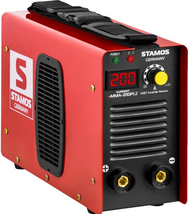 Produktbild Stamos Schweissgerät Elektroden Mobil E Hand Schweissgerät mma LED Display Igbt 200A