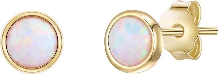Glanzstücke München Damen Sterling Silber Opal (synth.) gelbgold - 28347 (Sterling Silber)