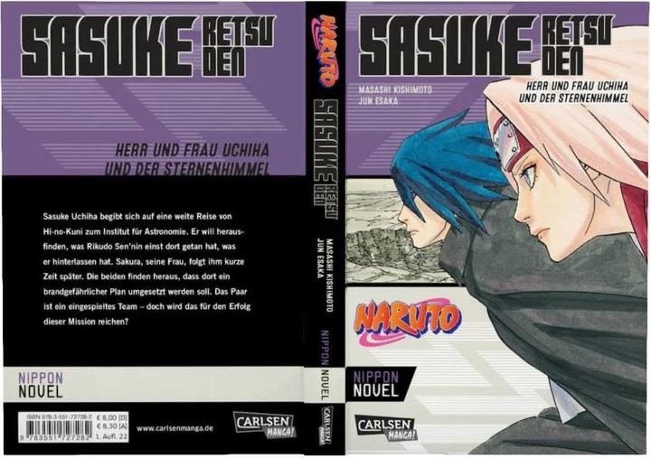 Produktbild Naruto - Sasuke Retsuden: Herr und Frau Uchiha und der Sternenhimmel (Nippon Novel) (Deutsch, Miyuki Tsuji, Jun  Esaka, Masashi Kishimoto, 2022)