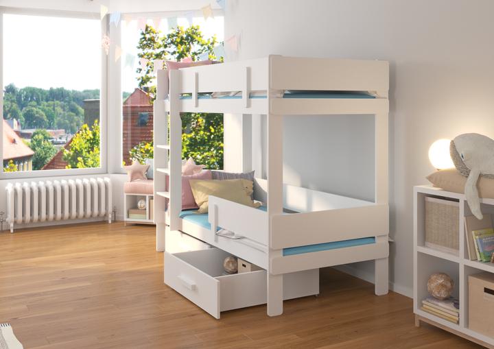 Produktbild ADRK Furniture Doppelstockbett mit ETIONA 200x90 Matratzen (200 x 90 cm)