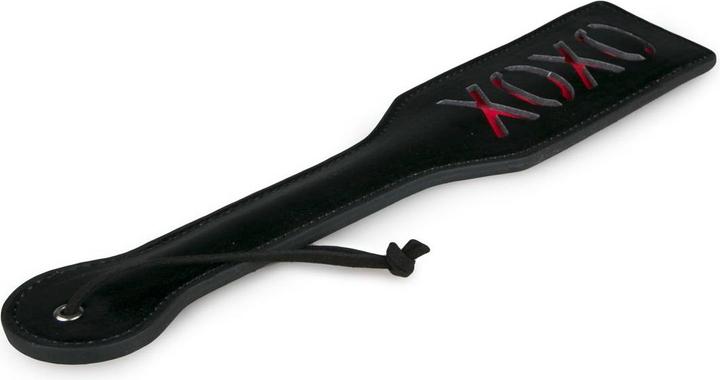 Actual product image Fetish Collection Zwarte Leren Paddle XOXO