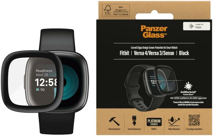 Actual product image PanzerGlass Screen protector Fitbit Versa 3/4 and Sense