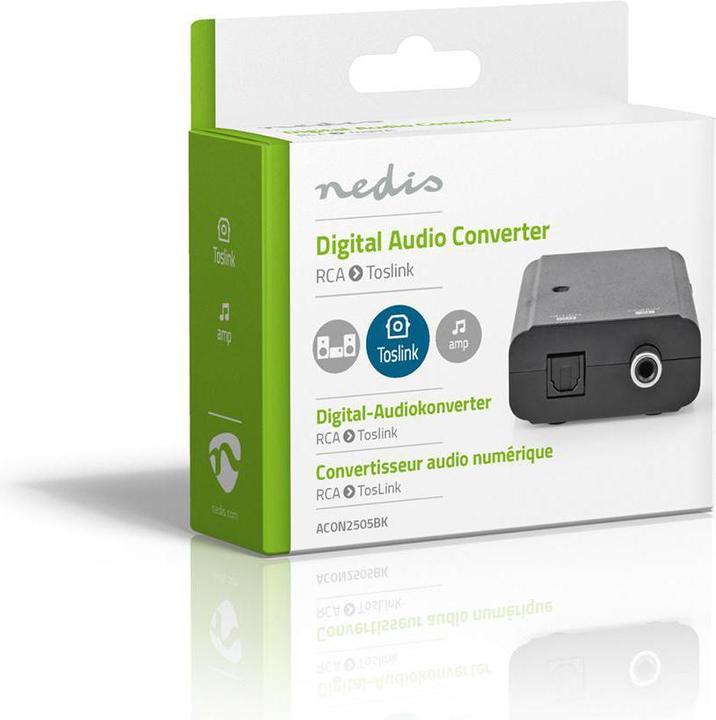 Produktbild Nedis Digital Audio Converter - 1-Weg - Anschlüsse - Eingang: 1x S/PDIF - Anschlüsse - Ausgang: TosL