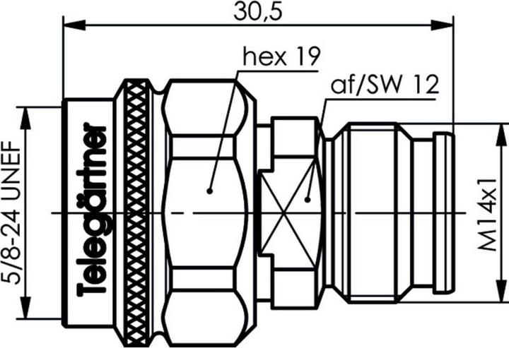 Nährwerte und Zutaten Telegärtner J01027A0034 J01027A0034 N-Adapter N-Stecker - 1St.