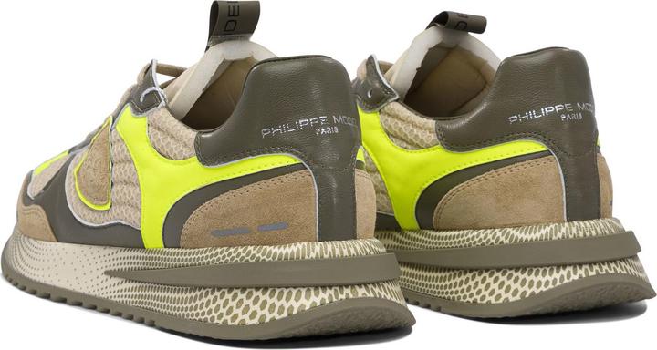 Immagine prodotto Philippe Model olympique sneakers in leather and fabric color military green and yellow (43)