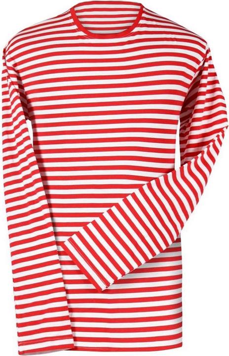 Produktbild Thetru Herren Ringelshirt langarm rot-weiss – alltagstauglich (3XL)