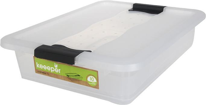 Produktbild keeeper Aufbewahrungsbox "cornelia", 7 Liter, transparent (7 l)