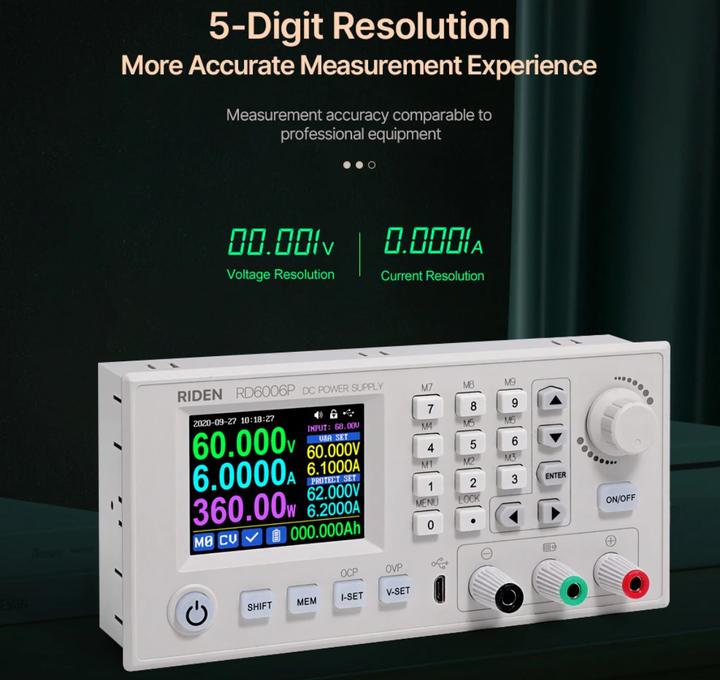 Produktbild RD Tech RD6006P-W programmierbares Labornetzteil DC-DC Wandler 60V 6A 360W