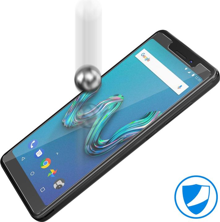 Actual product image Avizar Crystal clear film, glass screen protector (1 Piece, Wiko Tommy 3)