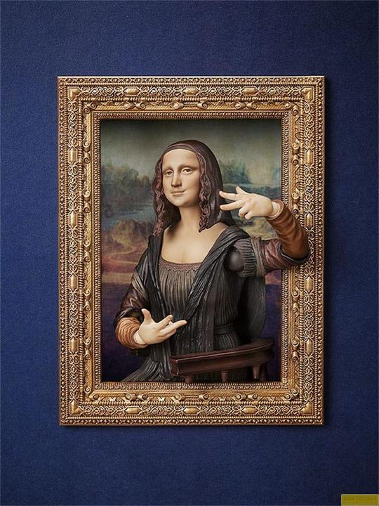 Actual product image FREEing The Table Museum figurine Figma Mona Lisa by Leonardo da Vinci 14 cm