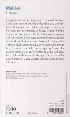 Produktbild L'Avare (Französisch, Molière, 2013)