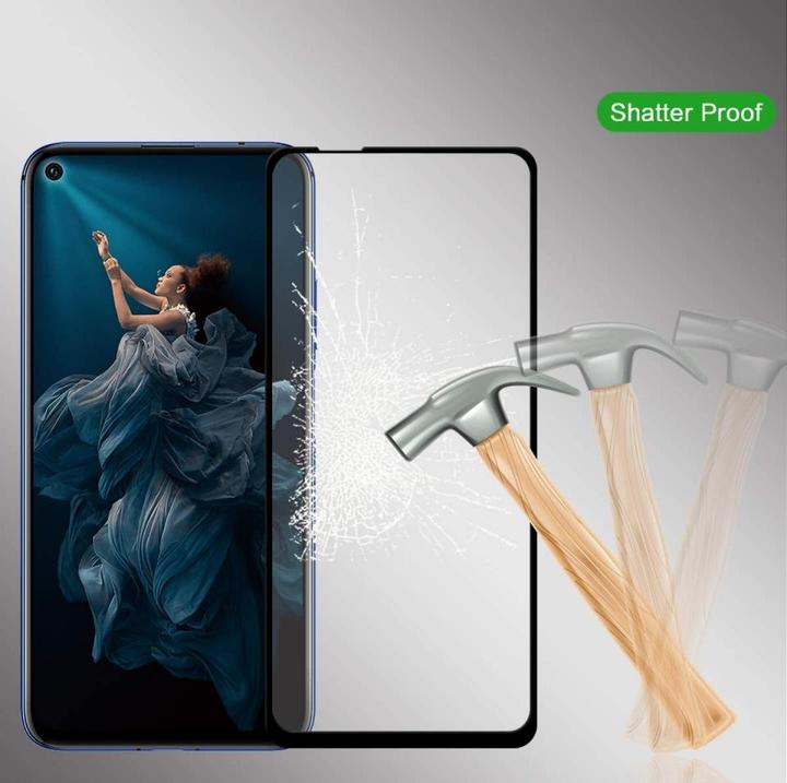 Actual product image Screenguard Honor 20 Pro Full Screen Protective Glass Film 2.5D 9H (1 Piece, Honor 20 Pro)