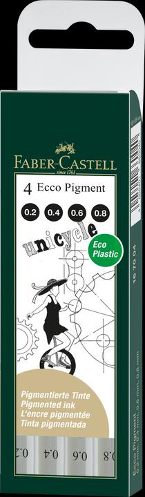 Faber-Castell Ecco Pigment (Schwarz, 4 x)
