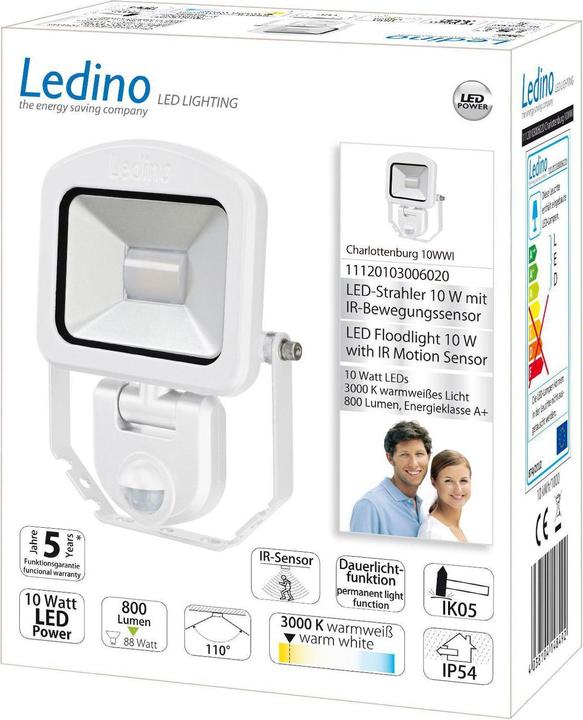 Actual product image Ledino LED spotlight with sensor (800 lm, IP54)